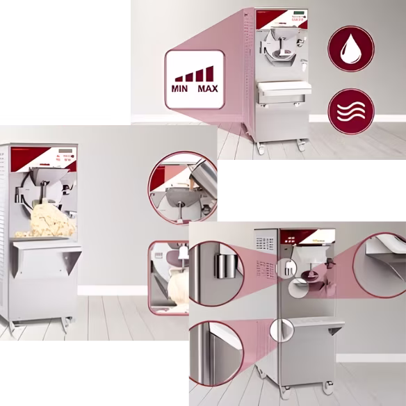 Línea de producción industrial de helado Valmar para fabricación a gran escala distribuida por Italgel Colombia