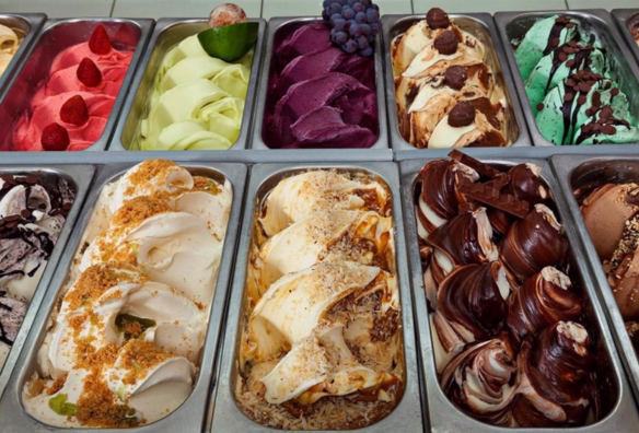 Técnica correcta de veteado con variegato en helado artesanal